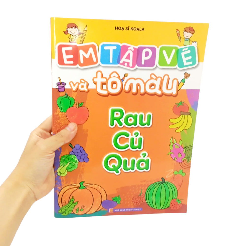 em tập vẽ và tô màu - rau củ quả