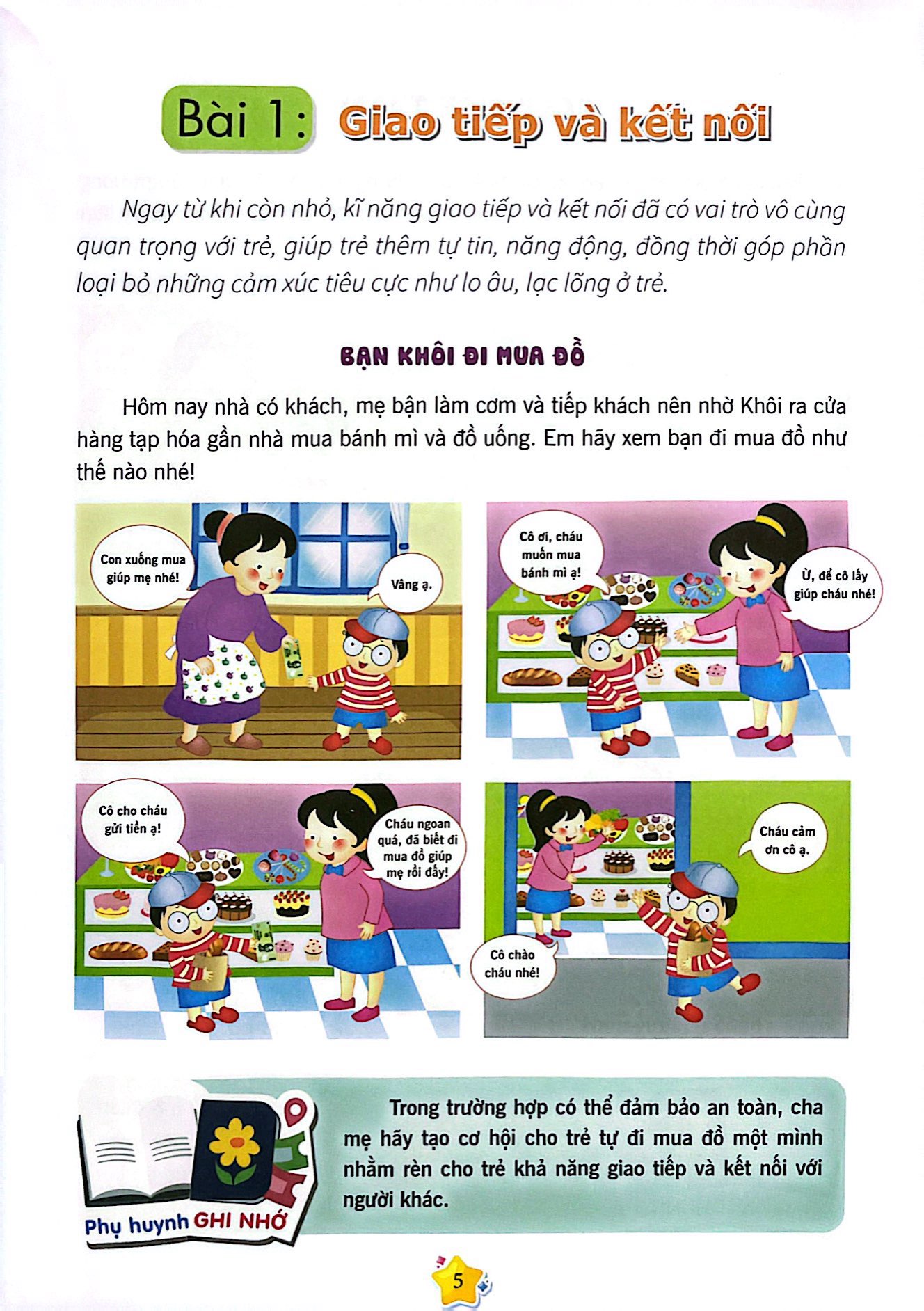 em tự tin vào lớp một - kết nối và chia sẻ