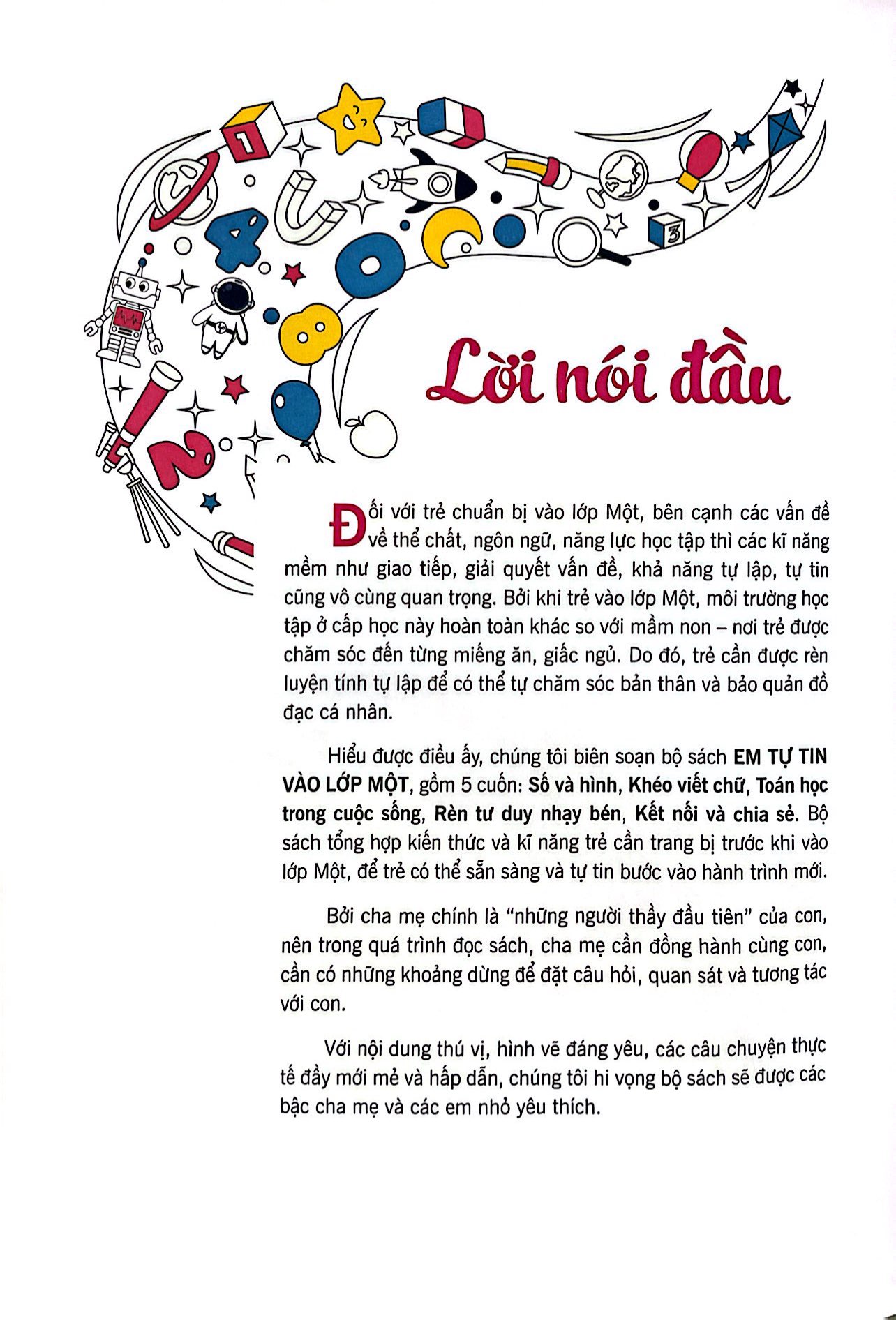 em tự tin vào lớp một - khéo viết chữ