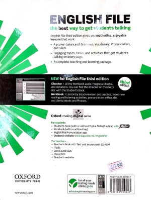 english file intermediate: workbook with key