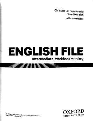 english file intermediate: workbook with key