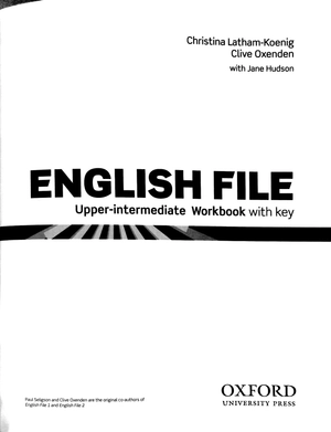 english file upper-intermediate: workbook with key 3rd edition