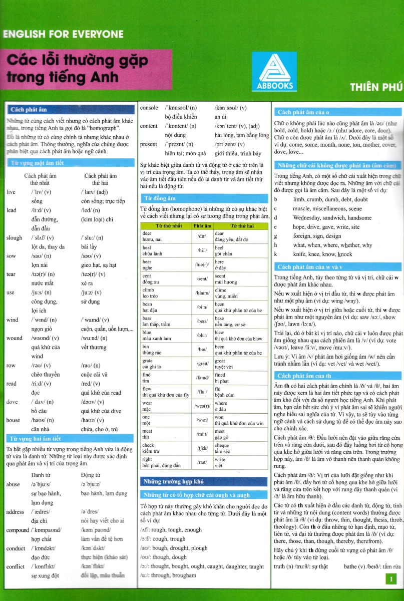 english for everyone - các lỗi thường gặp trong tiếng anh