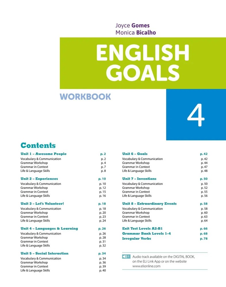 English Goals 4 - Level B1 - Workbook