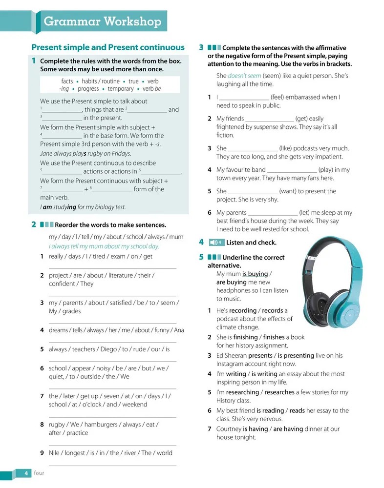English Goals 4 - Level B1 - Workbook