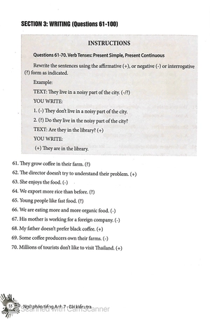 english grammar - ngữ pháp tiếng anh 7 (bài kiểm tra)