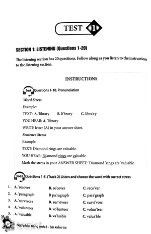 english grammar - ngữ pháp tiếng anh 8 (bài kiểm tra)