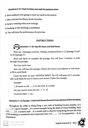 english grammar - ngữ pháp tiếng anh 8 (bài kiểm tra)