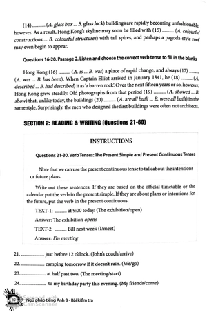 english grammar - ngữ pháp tiếng anh 8 (bài kiểm tra)