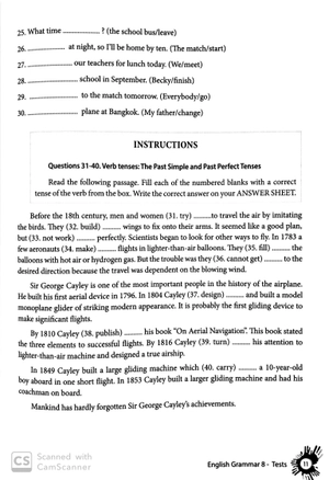 english grammar - ngữ pháp tiếng anh 8 (bài kiểm tra)