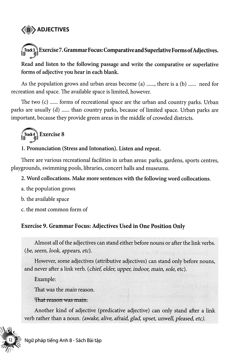 english grammar - ngữ pháp tiếng anh 8 (sách bài tập)