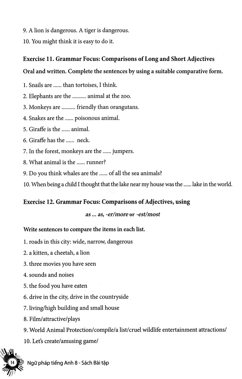 english grammar - ngữ pháp tiếng anh 8 (sách bài tập)