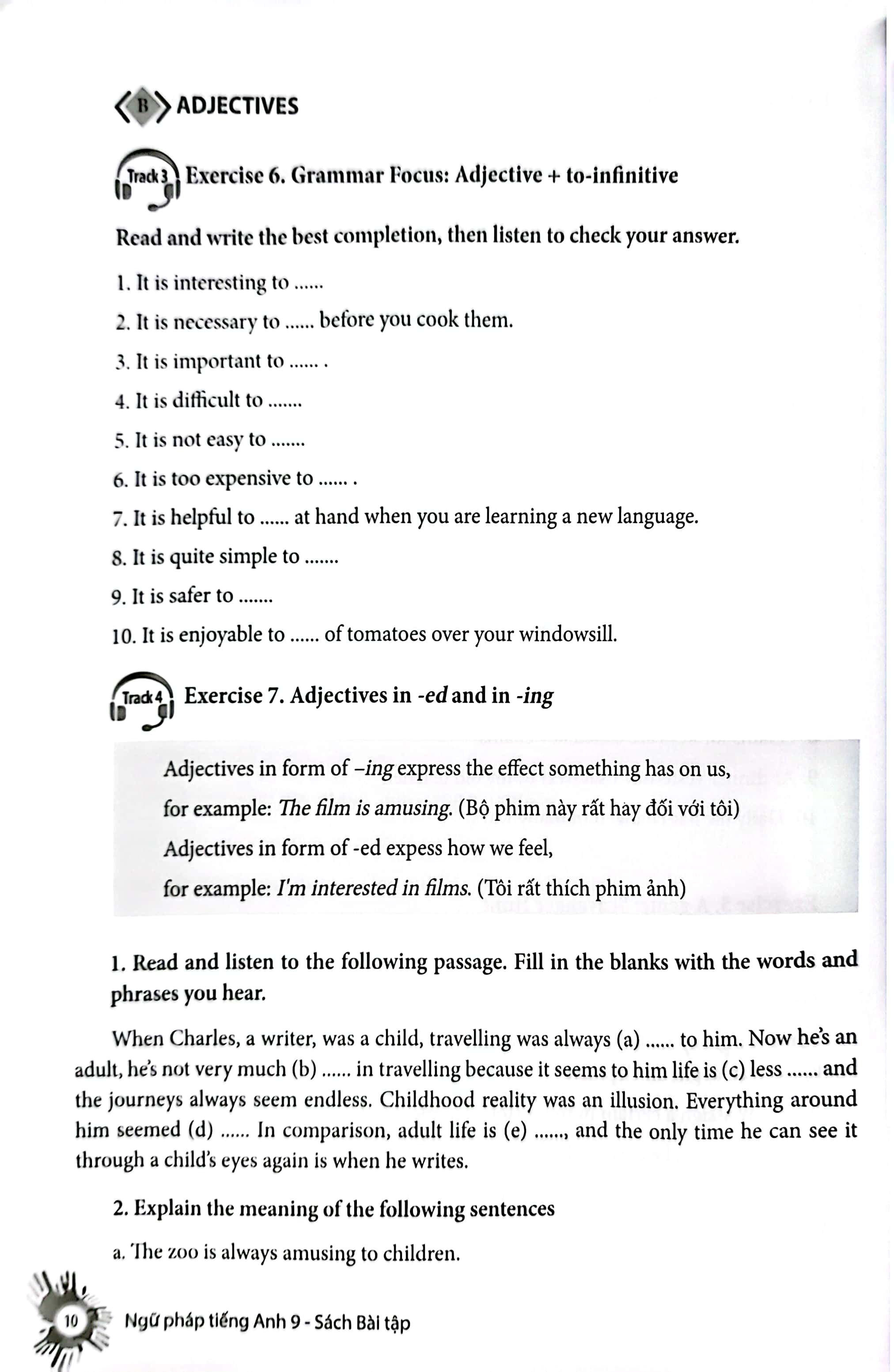 english grammar - ngữ pháp tiếng anh 9 (sách bài tập)