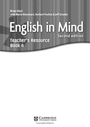 english in mind level 4 teacher's resource book 2nd edition