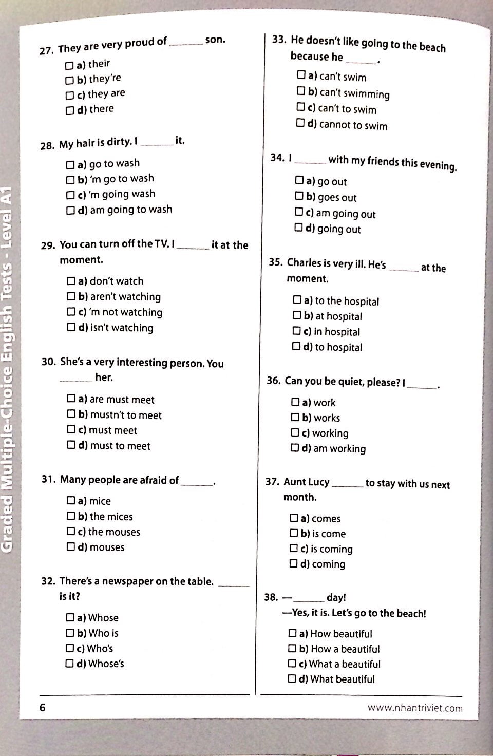 english tests level a1