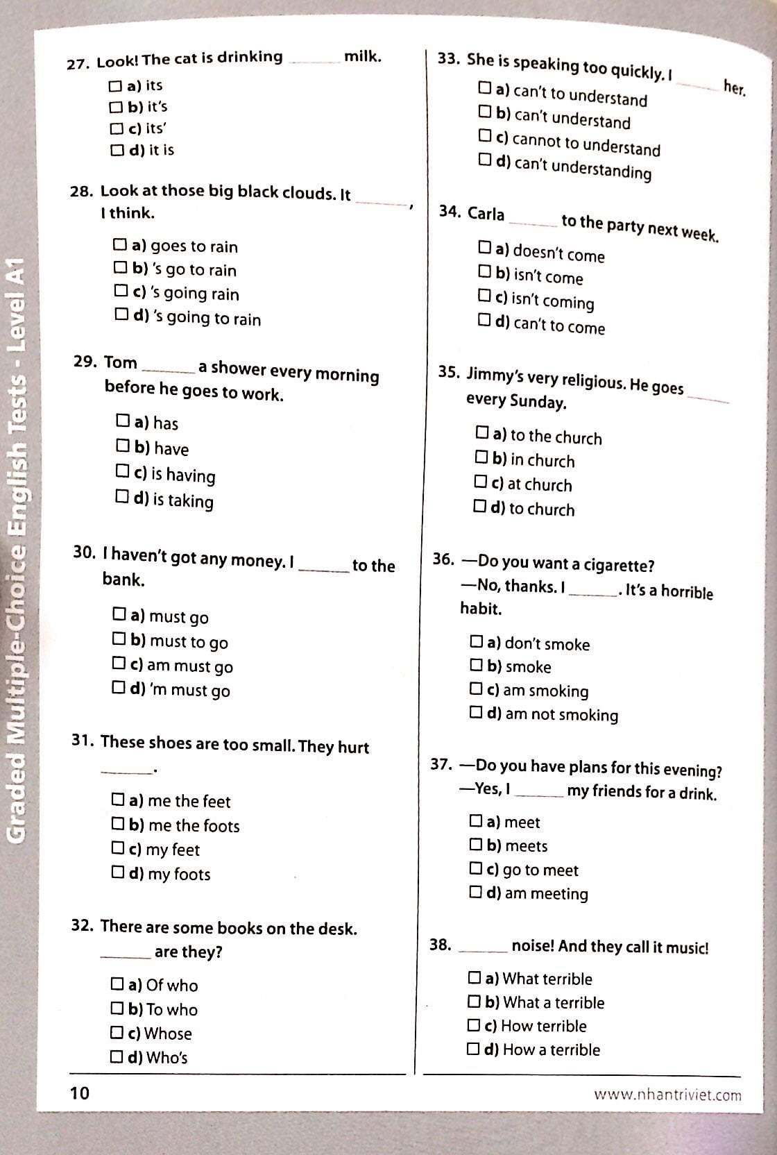 english tests level a1