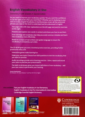 english vocabulary in use: elementary book with answers fahasa reprint edition: vocabulary reference and practice (cd-rom)