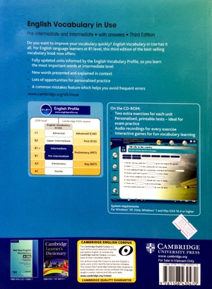 english vocabulary in use: pre-intermediate and intermediate book with answers fahasa reprint edition: vocabulary reference and practice (kèm cd)