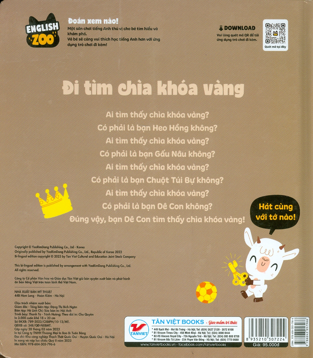english zoo - song ngữ anh-việt phát triển ngôn ngữ - đi tìm chìa khóa vàng - finding golden key
