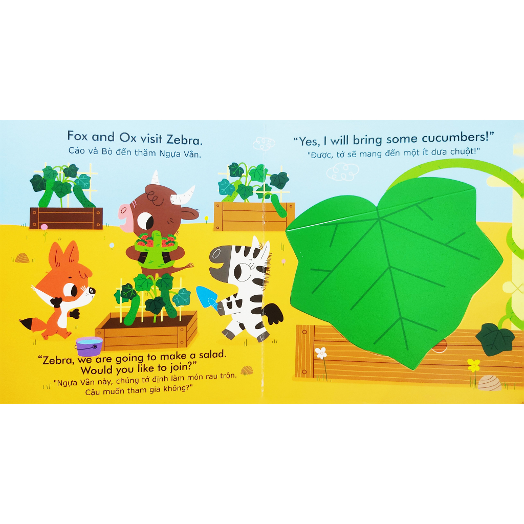 english zoo - song ngữ anh-việt phát triển ngôn ngữ - tiệc rau trộn - salad party