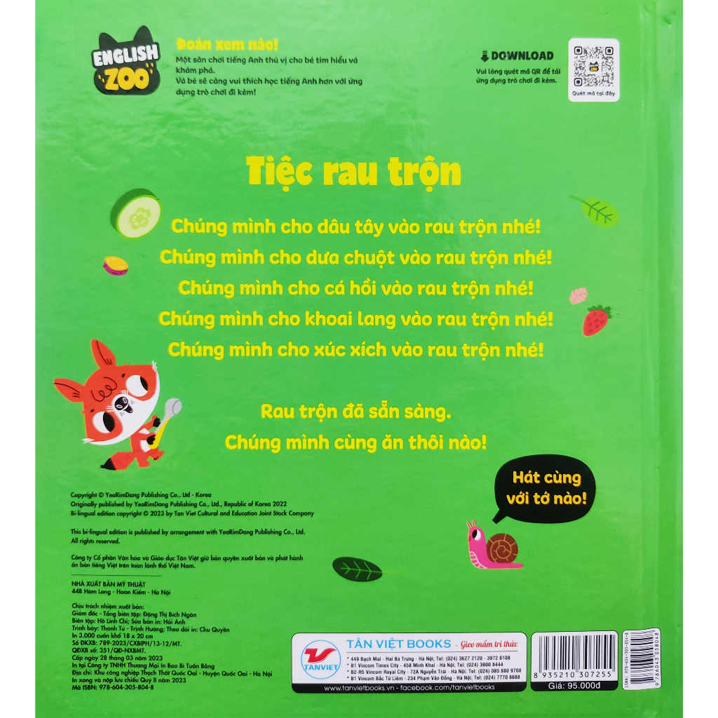 english zoo - song ngữ anh-việt phát triển ngôn ngữ - tiệc rau trộn - salad party