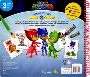 eone pj masks deluxe poster paint & color
