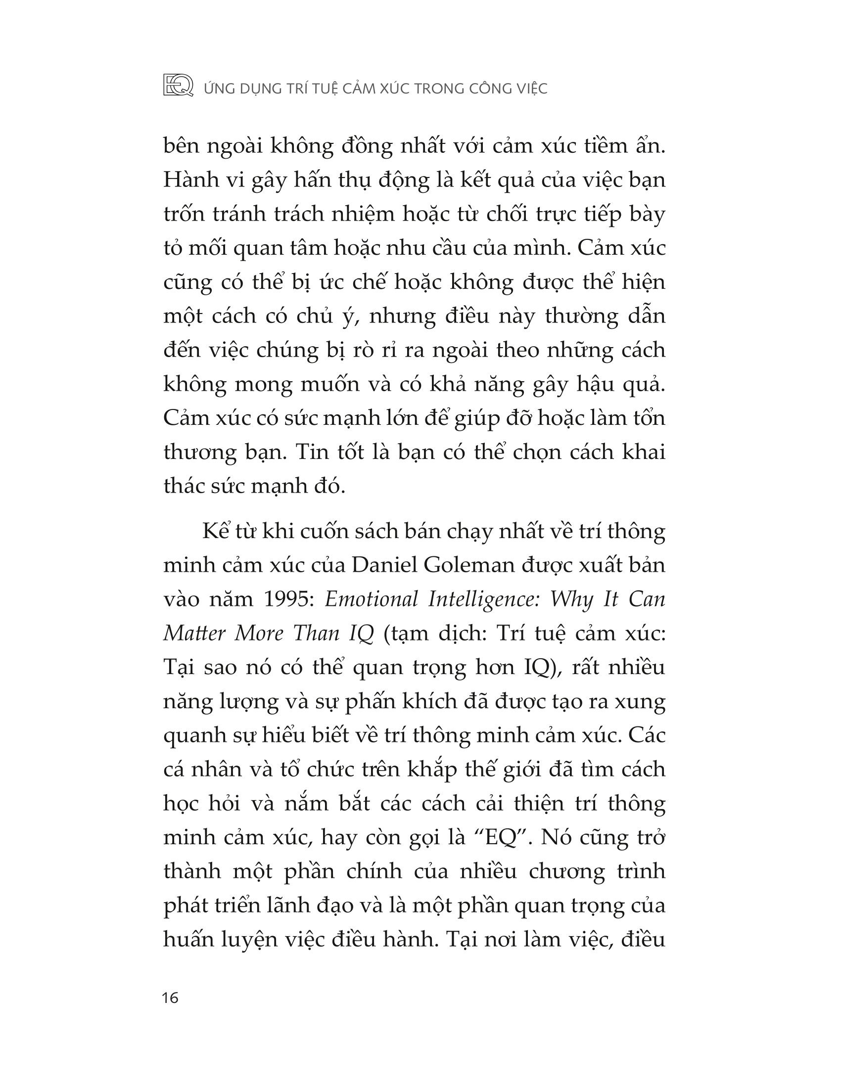 eq - ứng dụng trí tuệ cảm xúc trong công việc