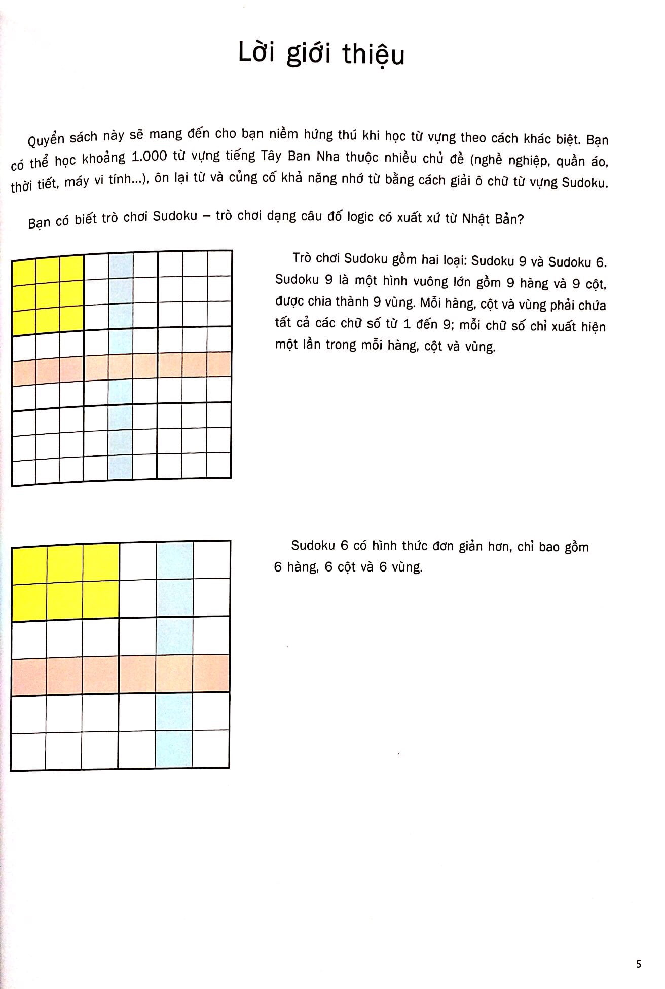 espanol wodoku (a1-a2) - vui học từ vựng với ô chữ sudoku