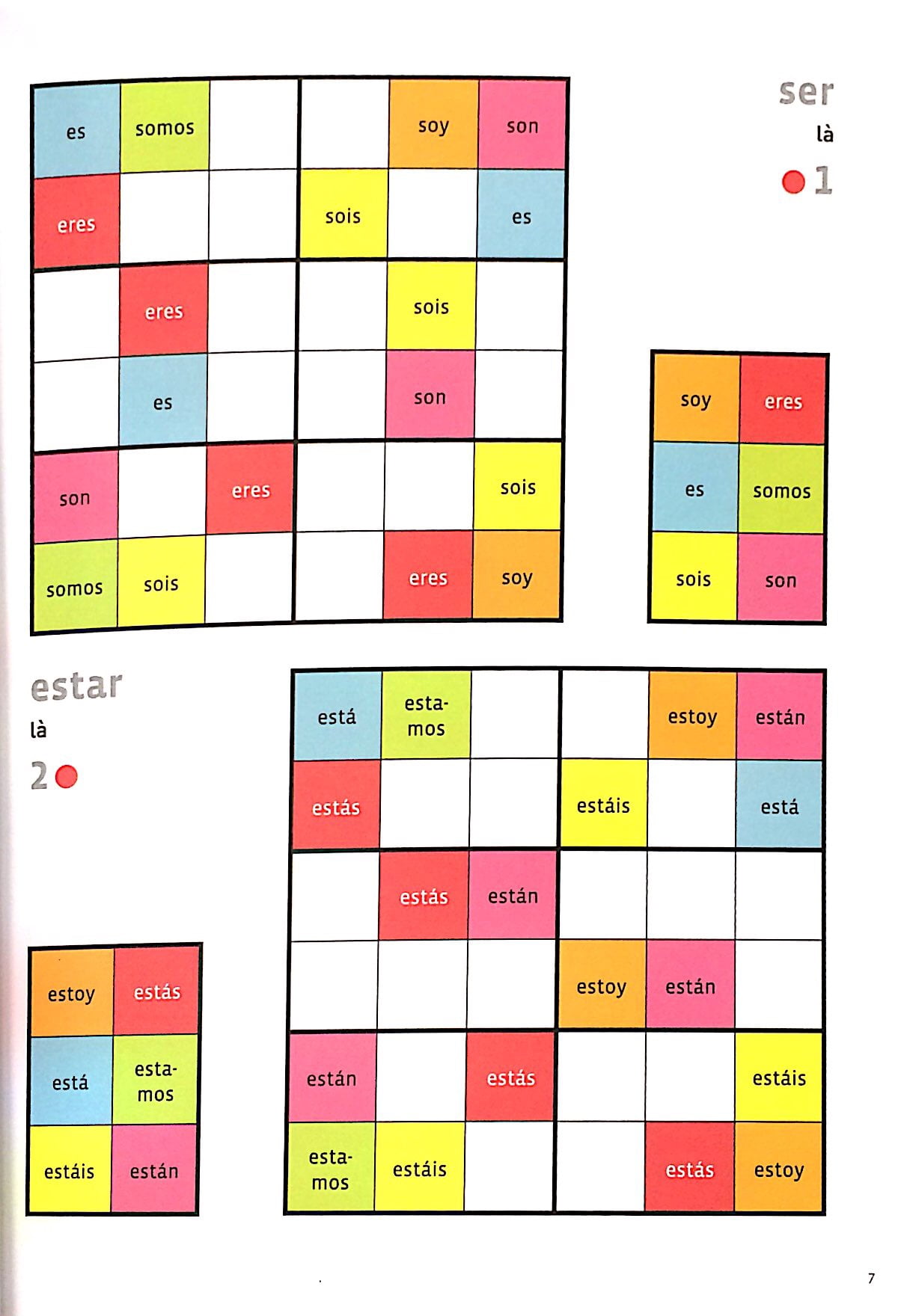 espanol wodoku (a1-a2) - vui học từ vựng với ô chữ sudoku