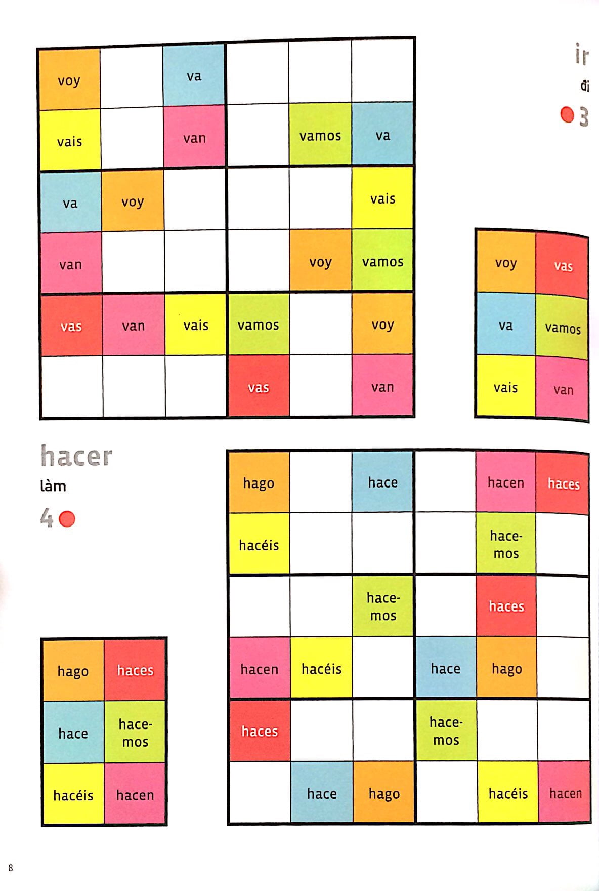 espanol wodoku (a1-a2) - vui học từ vựng với ô chữ sudoku