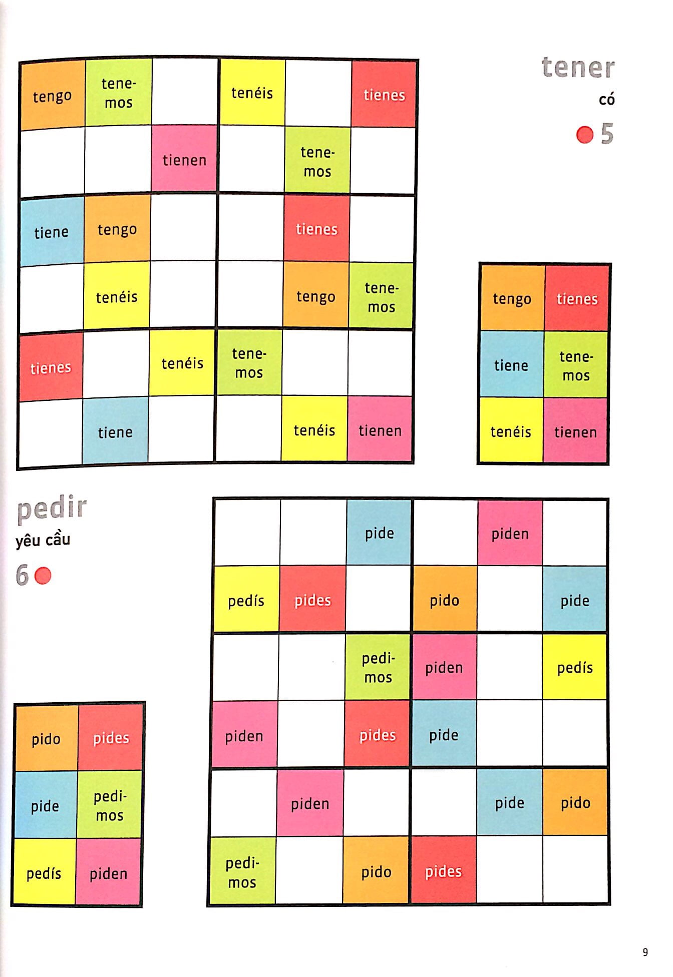 espanol wodoku (a1-a2) - vui học từ vựng với ô chữ sudoku