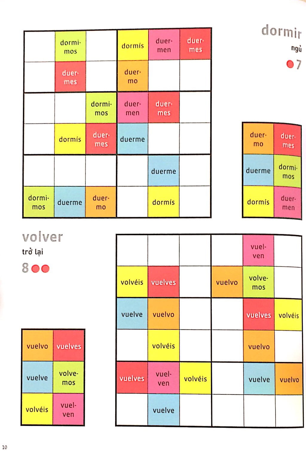 espanol wodoku (a1-a2) - vui học từ vựng với ô chữ sudoku