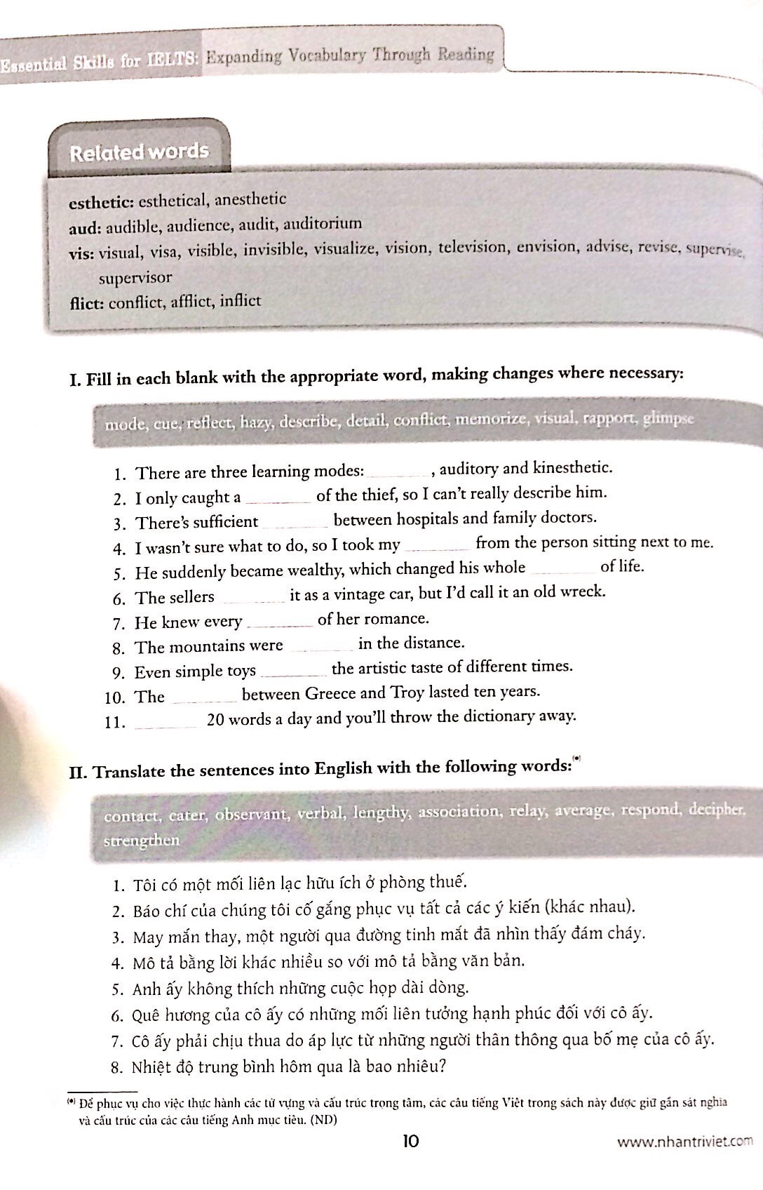 essential skills for ielts - expanding vocabulary through reading