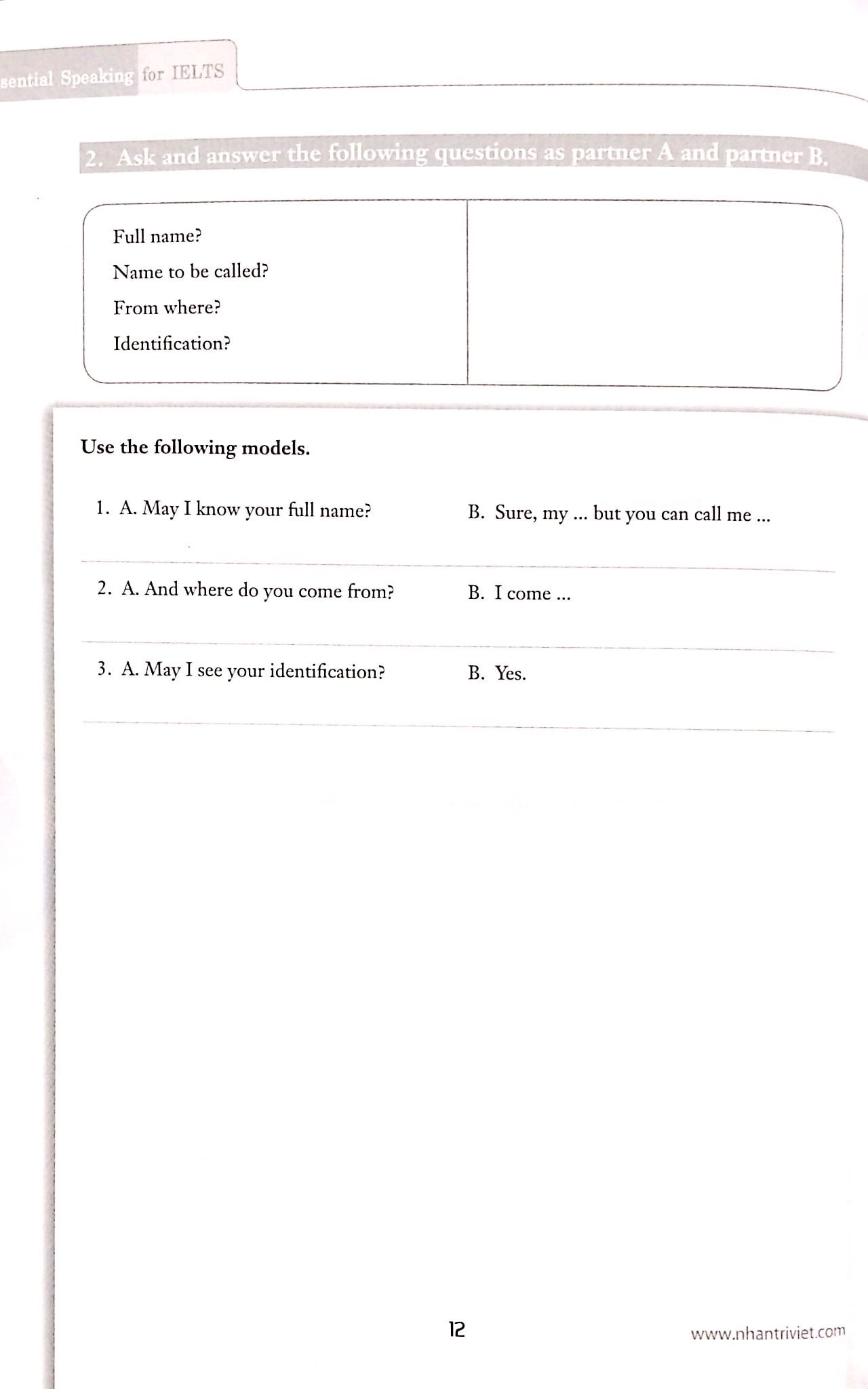 essential speaking for ielts