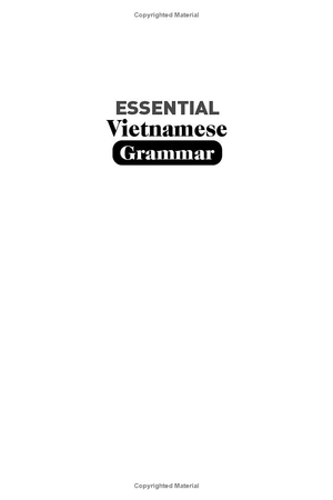 essential vietnamese grammar - a comprehensive guide for foreign learners (free online audio recordings)