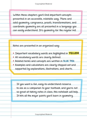 everything you need to ace geometry in one big fat notebook