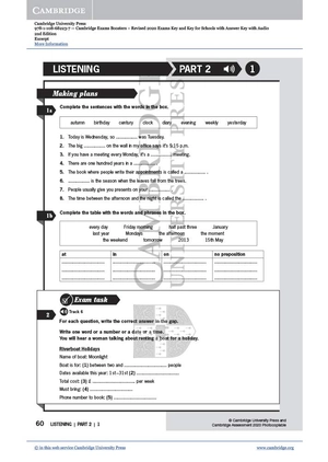 exam booster for key and key for schools with answer key with audio for the revised 2020 exams (2nd edition)
