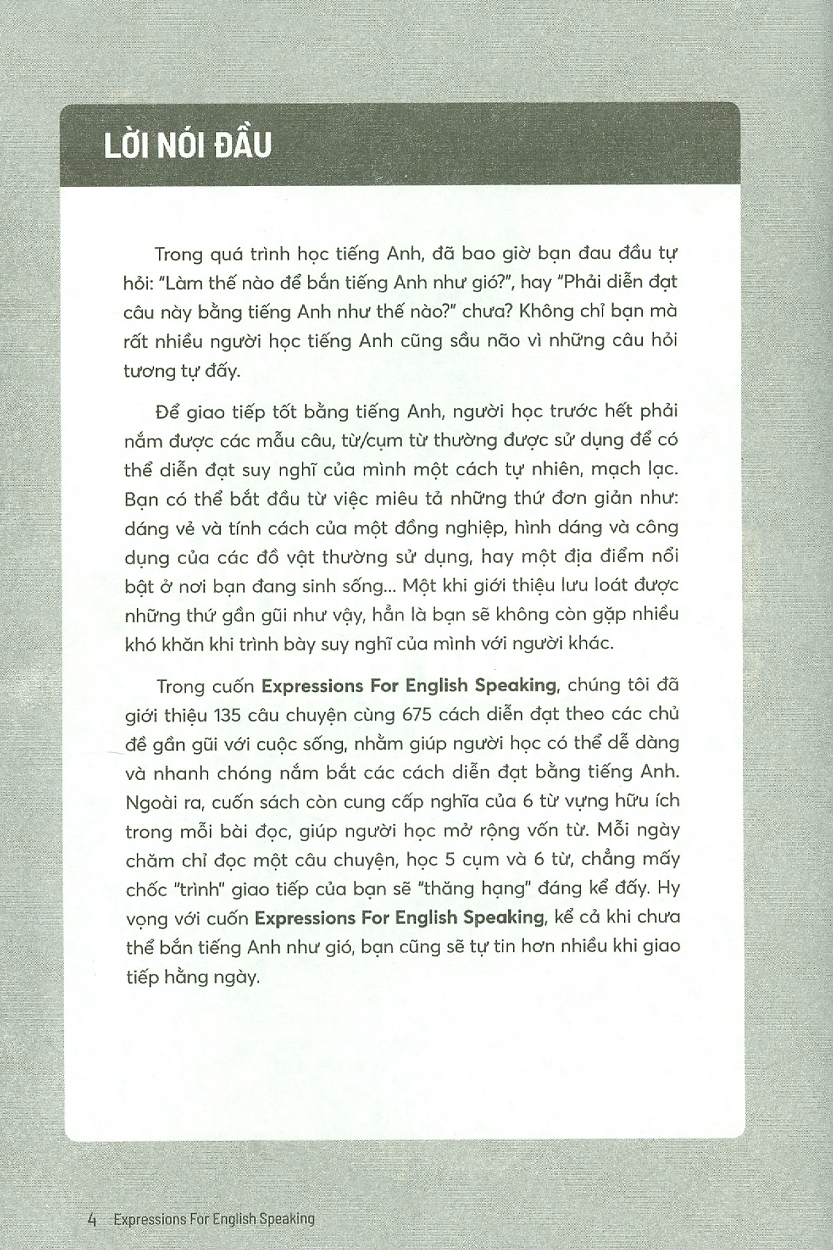 expressions for english speaking - 1 ngày 5 cụm 6 từ - 100+ chủ đề về đời sống