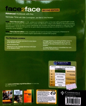 face2face advanced workbook with key