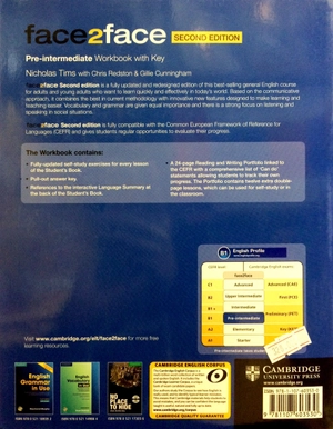 face2face pre-intermediate workbook with key