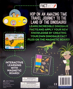 factivity meet the dinosaurs - book, magnets and board