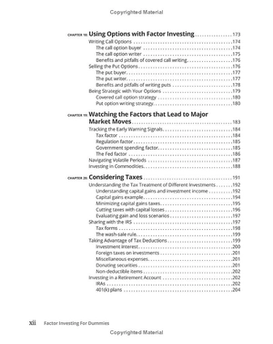 factor investing for dummies