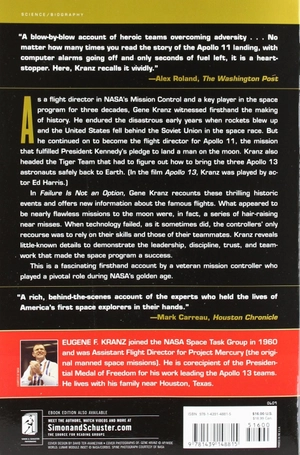 failure is not an option: mission control from mercury to apollo 13 and beyond