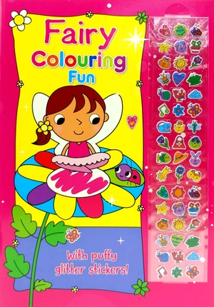 fairy colouring fun with puffy glitter stickers