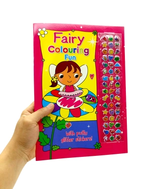 fairy colouring fun with puffy glitter stickers