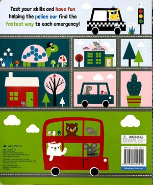 find your way maze police car