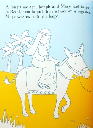 first colouring book nativity