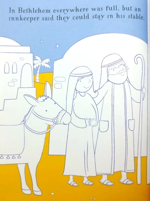 first colouring book nativity