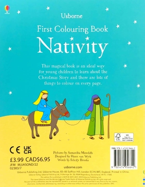 first colouring book nativity
