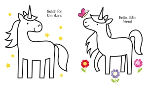 first colouring unicorns